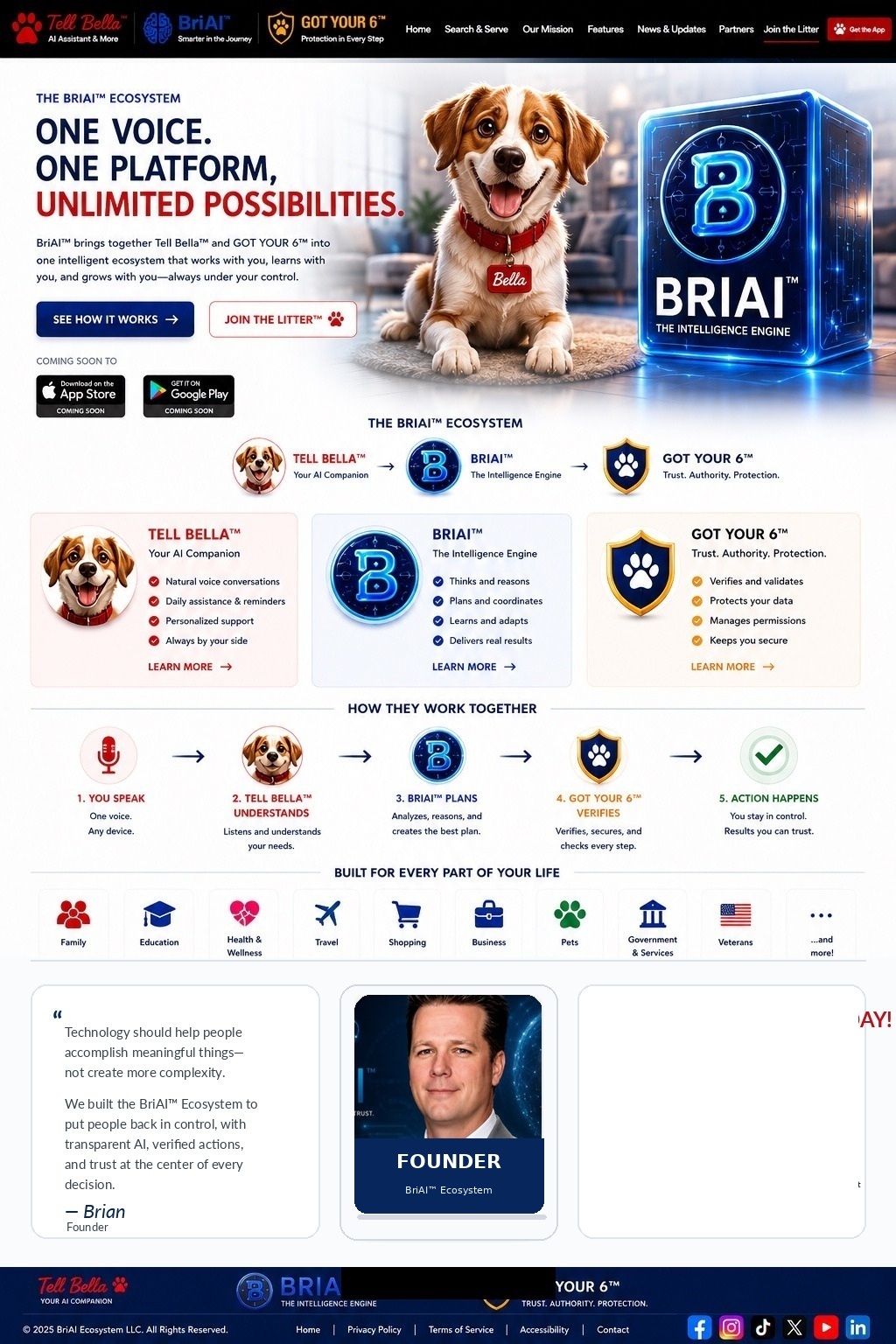 Tell Bella™ — BriAI™ Ecosystem approved design