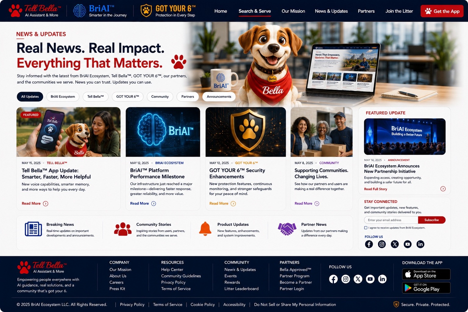 Tell Bella™ News & Updates approved design